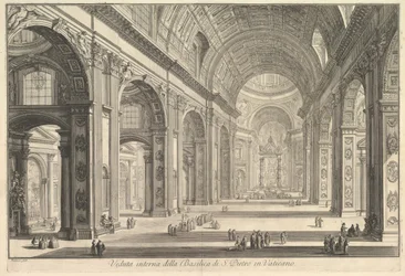 Vue intérieure de la Basilique Saint-Pierre au Vatican, des Vues de Rome