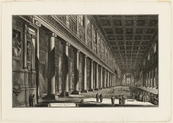 Vue intérieure de la basilique de S. Maria Maggiore, de Vues de Rome