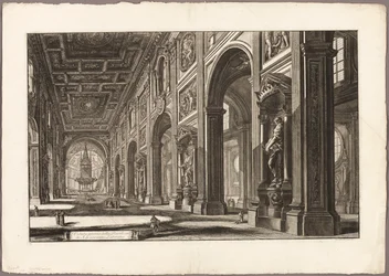 Vue intérieure de la Basilique de Saint-Jean-de-Latran, des Vues de Rome