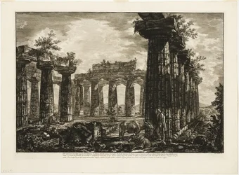 Vue intérieure du soi-disant Collège des Anfictions, de Différentes vues de Paestum