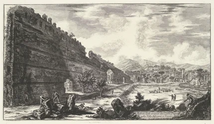 Pecile dans la Villa Adriana à Tivoli (Vues de Rome)