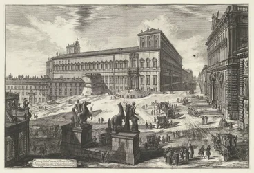 Piazza del Quirinale à Rome (Veduta della Piazza di Monte Cavallo)
