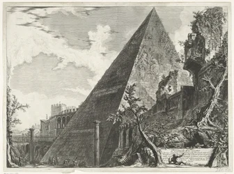 Pyramide de Cestius à Rome (Vues de Rome)