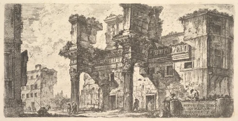 Planche 1 : Partie du Forum de Nerva Parte del Foro di Nerva, vers 1748