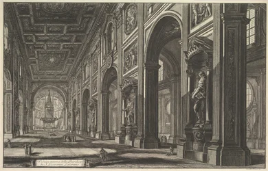 S. Giovanni in Laterano. Intérieur, vers 1768