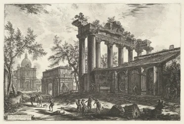Temple de Saturne à Rome (Vedute di Roma disegnate ed incise da Giambattista Piranesi architetto Veneziano)