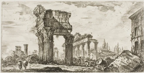 Temple de Jupiter Tonans [Jupiter le Tonnerre]. 1. Temple de la Concorde, planche 7 de Quelques vues des arcs de triomphe et autres monuments