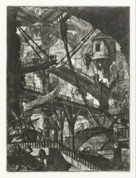 Le pont-levis, planche VII de la série Carceri d