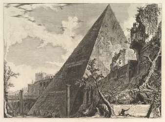 La Pyramide de Caius Cestius, de Vedute di Roma