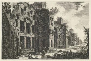 Thermes de Dioclétien à Rome (Veduta degli avanzi superiori delle Terme di Diocleziano a S. Maria degli Angeli)