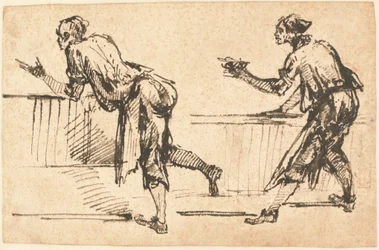 Deux ouvriers à des tables (recto)