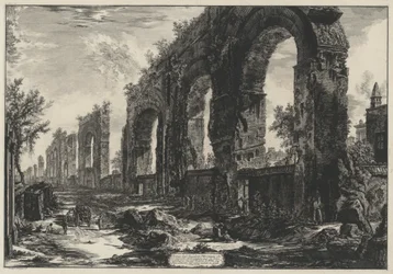 Vestiges des aqueducs néroniens (tiré de : Vedute di Roma)