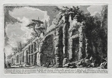 Veduta des murs qui investissaient les pentes du Mont Celius