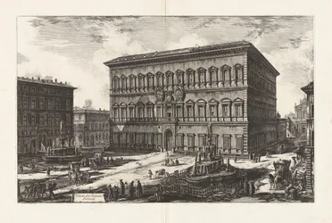 Vue du Palazzo Farnese, de Vedute di Roma