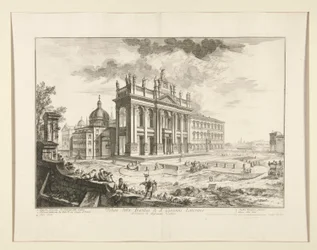 Vue de la basilique de S. Giovanni Laterano, de Vedute di Roma