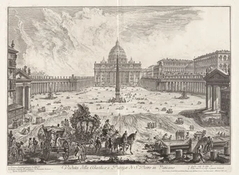 Veduta della Basilica, e Piazza di S. Pietro in Vaticano