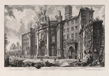 Veduta della Facciata della Basilica di S. Croce in Gerusalemme, de Vedute di Roma