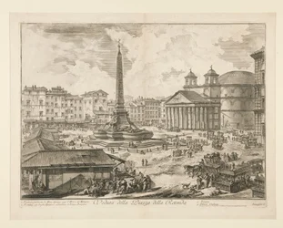 Vue de la Piazza della Rotonda, extraite de Vedute di Roma