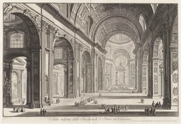 Veduta interna della Basilica di S. Pietro in Vaticano