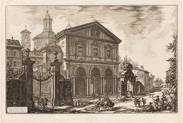 Vue de la basilique de San Sebastiano fuori delle mura sur la voie Appienne, de Vues de Rome