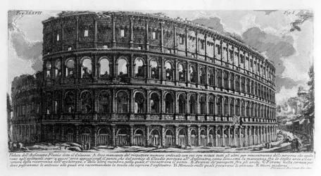 Vue du Colisée à Rome. Dessin de Giovanni Piranesi, 1756