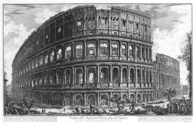 Vue du Colisée à Rome par Piranesi