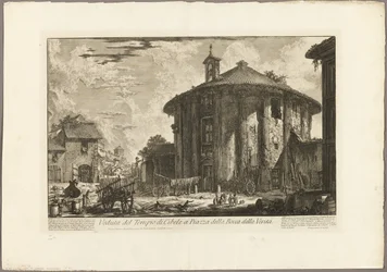Vue du Temple de Cybèle sur la Piazza de la Bocca della Verità, de Vues de Rome