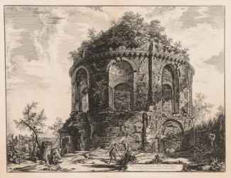 Vues de Rome: Le soi-disant Tempio della Tosse, près de Tivoli
