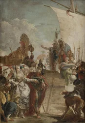 Antoine conduit Cléopâtre à bord
