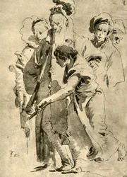 Groupe de figures, milieu du 18e siècle, 1928