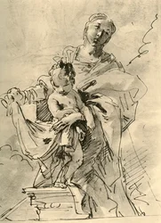 Madone et Enfant, milieu du 18e siècle, 1928