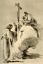 Madone avec deux moines saints, milieu du XVIIIe siècle, 1928