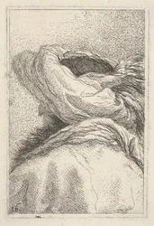 Homme en turban, représenté en buste de dos en vue de trois quarts, vers 1770