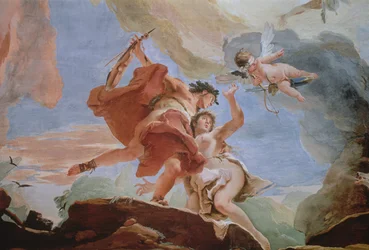 Orphée sauvant Eurydice des Enfers (détail du plafond)