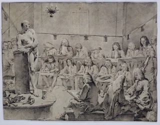 Académie de Piazzetta : Artistes dessinant un nu