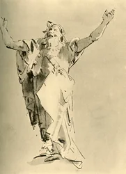 Prophète avec les bras levés, milieu du XVIIIe siècle, 1928