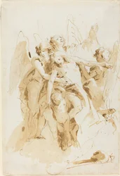 Sainte Marie-Madeleine soulevée par des anges