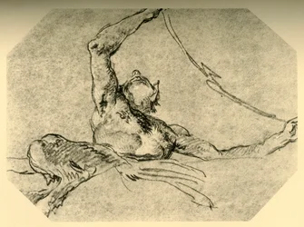 Satyre tenant une guirlande, vers 1761, 1928