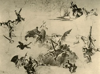 Esquisse pour une peinture de plafond, milieu du 18ème siècle, 1928