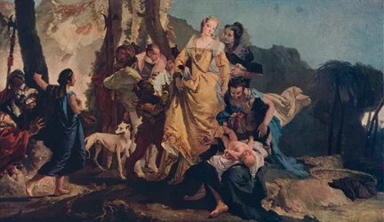 La découverte de Moïse, vers 1730