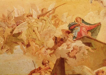 Translation de la Sainte Maison de Nazareth à Lorette (détail de la Vierge)