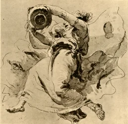 Deux génies tenant un pot, milieu du 18ème siècle, 1928