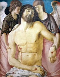 French : Le Christ mort, soutenu par deux anges The Dead Christ, Supported by Two Angels