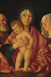 Madone et enfant avec des saints