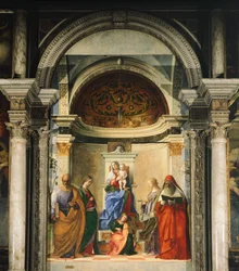 Madone entre quatre saints