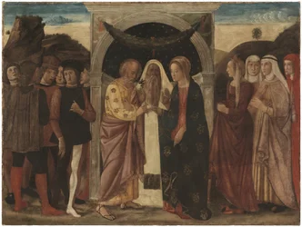 Le mariage de la Vierge (tempera sur lin)