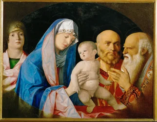 La présentation de Jésus au Temple (huile sur bois de peuplier)