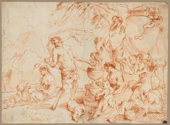Bacchanale devant un Hermès, début des années 1660