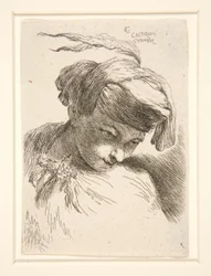 Figure avec la tête appuyée sur l