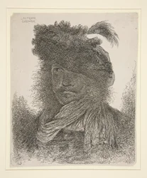 Homme regardant devant lui, le visage dans l